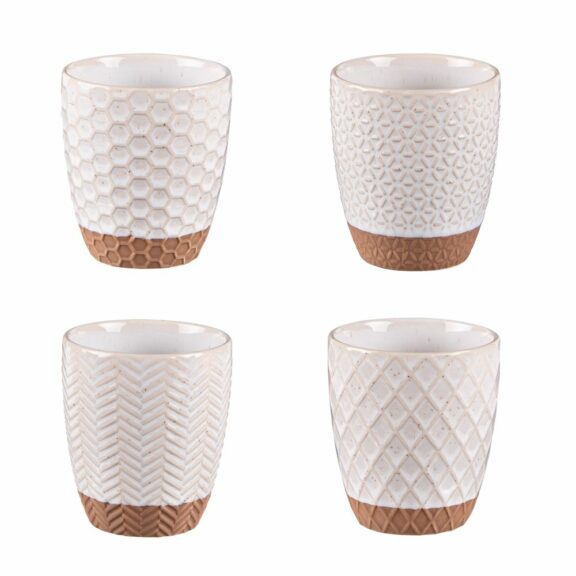 Coffret de 4 gobelets beiges Jaspe - Table Passion