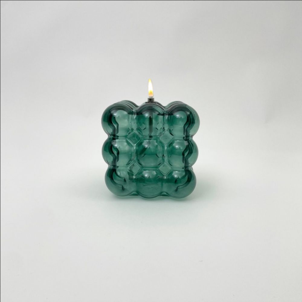 Lampe à huile en verre atome XL lake green – Bazardeluxe
