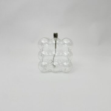 Lampe à huile en verre atome XL clear- Bazardeluxe