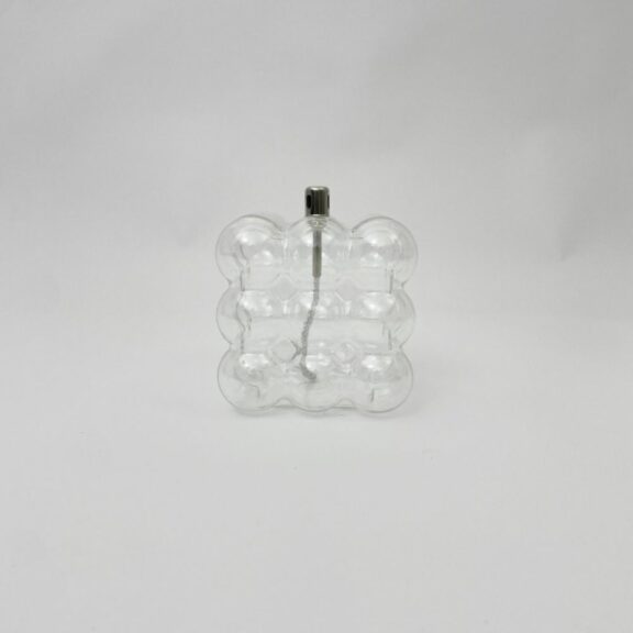 Lampe à huile en verre atome XL clear- Bazardeluxe
