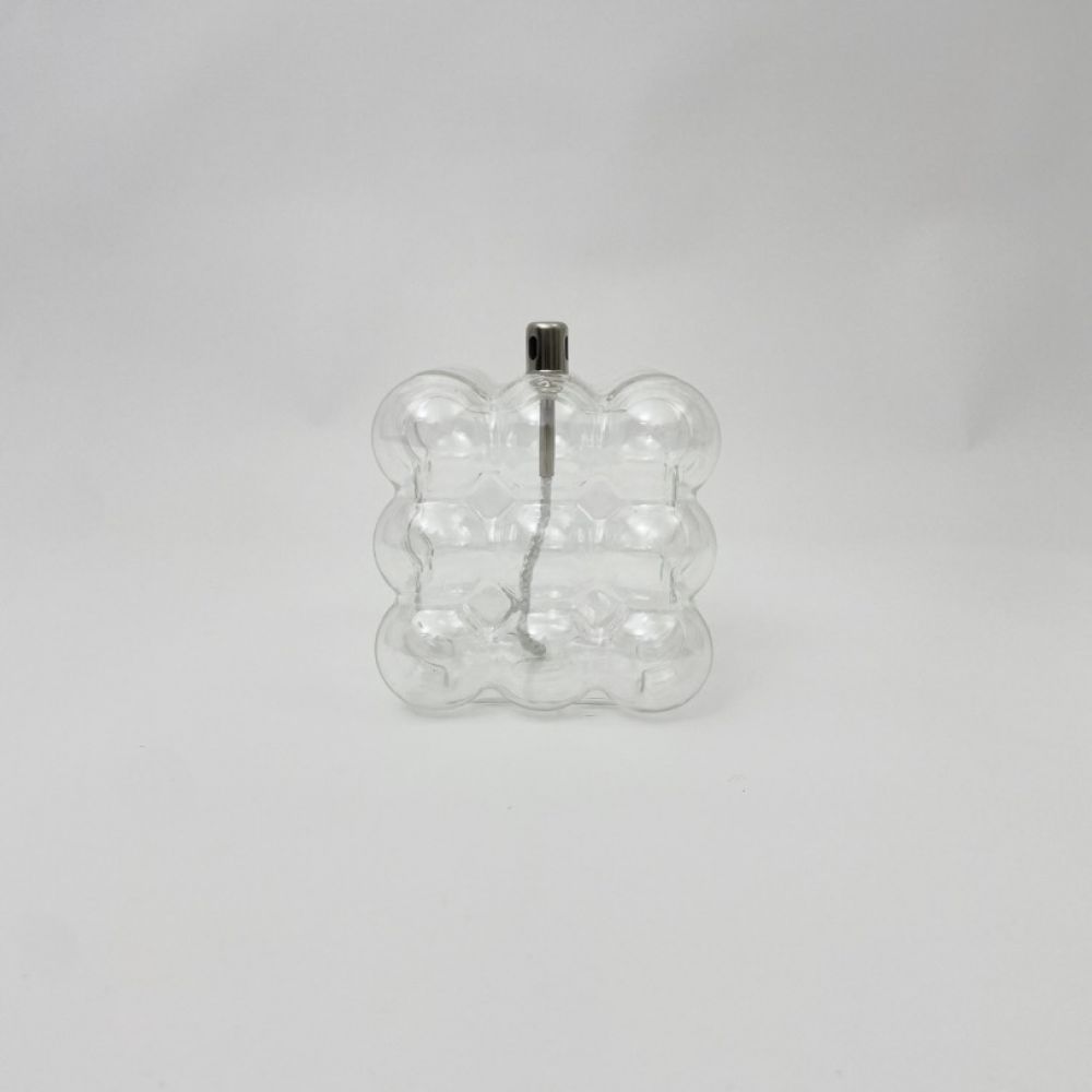 Lampe à huile en verre atome XL clear- Bazardeluxe