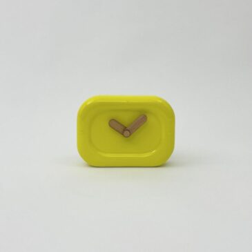 Horloge en céramique jaune - Bazardeluxe