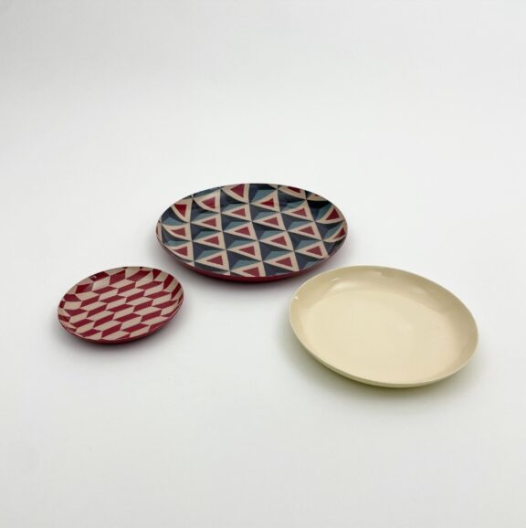 Set de 3 plateaux ronds vintage / Round Retro - Bazardeluxe – Image 2