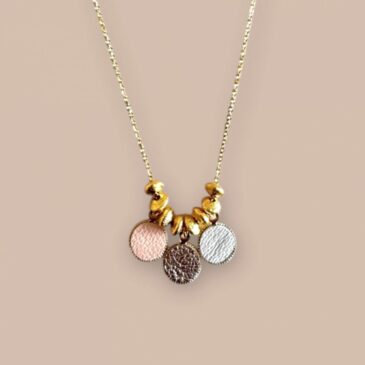 Collier Pastilles / Blanc - Rose pâle - Nude - Atelier Gustave