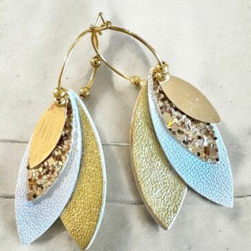 Boucles d'oreilles Tilda / Sunset Blanc - Atelier Gustave
