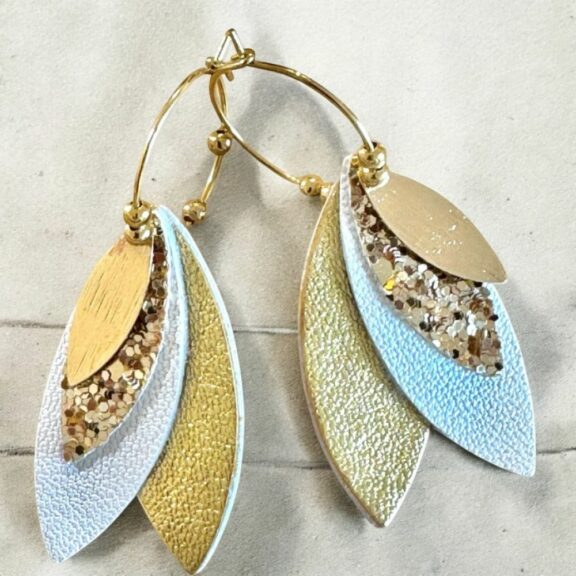 Boucles d'oreilles Tilda / Sunset Blanc - Atelier Gustave