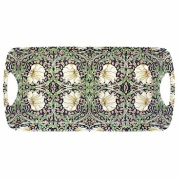 Long plateau rectangulaire en mélamine 20x40cm / Pimprenelle White - Royal Garden