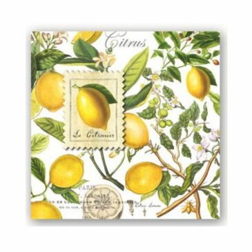 Pochette de 20 serviettes cocktail Lemon Basil - Royal Garden