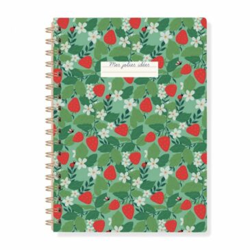 Carnet de notes A5 à spirales - Jardin de Cottage - Hirondelles & Cie