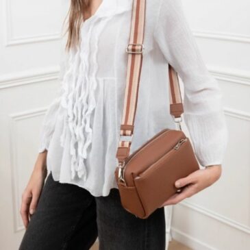 Sac Cube en cuir grainé / Brun - M&P