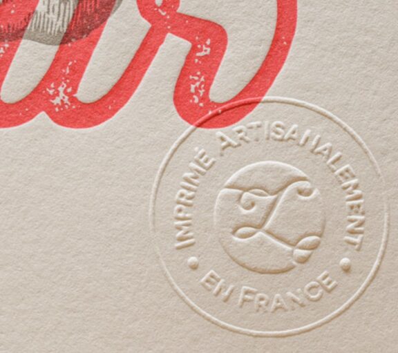 Carte Letterpress Merci / Hortensia & Doré - Atelier Letterpress – Image 4