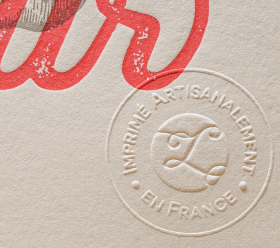 Carte Letterpress Joyeux anniversaire / Gâteau & Turqoise - Atelier Letterpress – Image 4