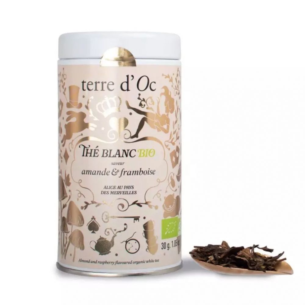 Thé de Noël 2025 - Thé blanc Amande & Framboise / Alice au pays des merveilles - Terre d'Oc