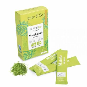 Matcha Thé vert bio / Boîte de 10 sticks - Terre d'Oc