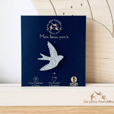 Pin's Hirondelle argentée - Les Petites Hirondelles