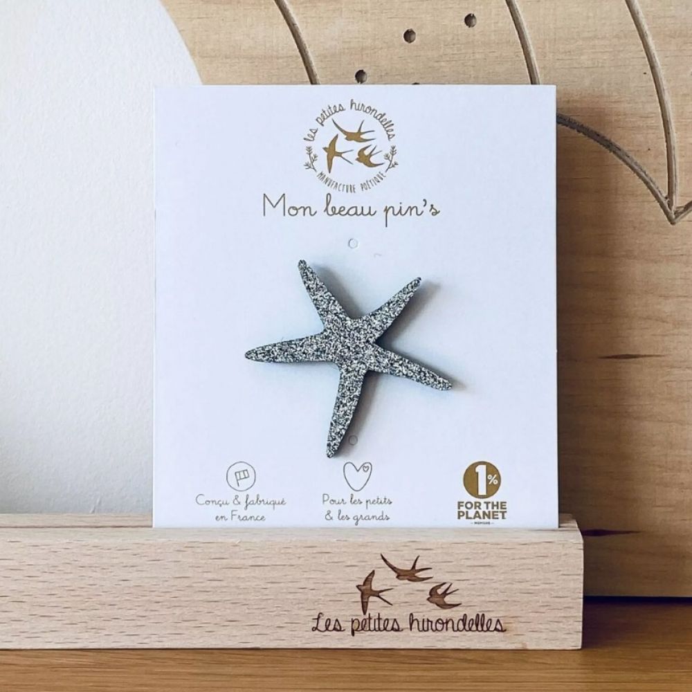Pin’s Etoile de mer argentée – Les Petites Hirondelles