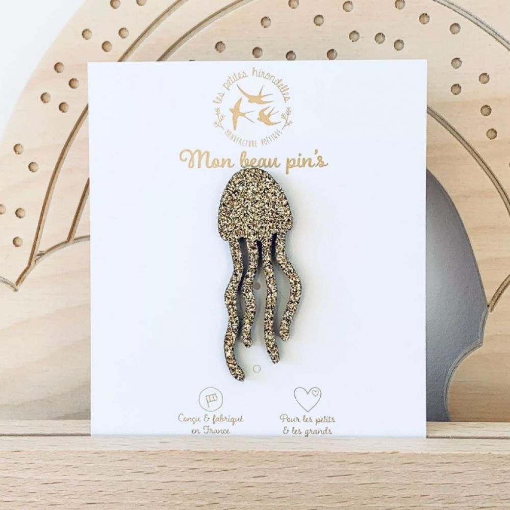 Pin’s Méduse doré – Les Petites Hirondelles