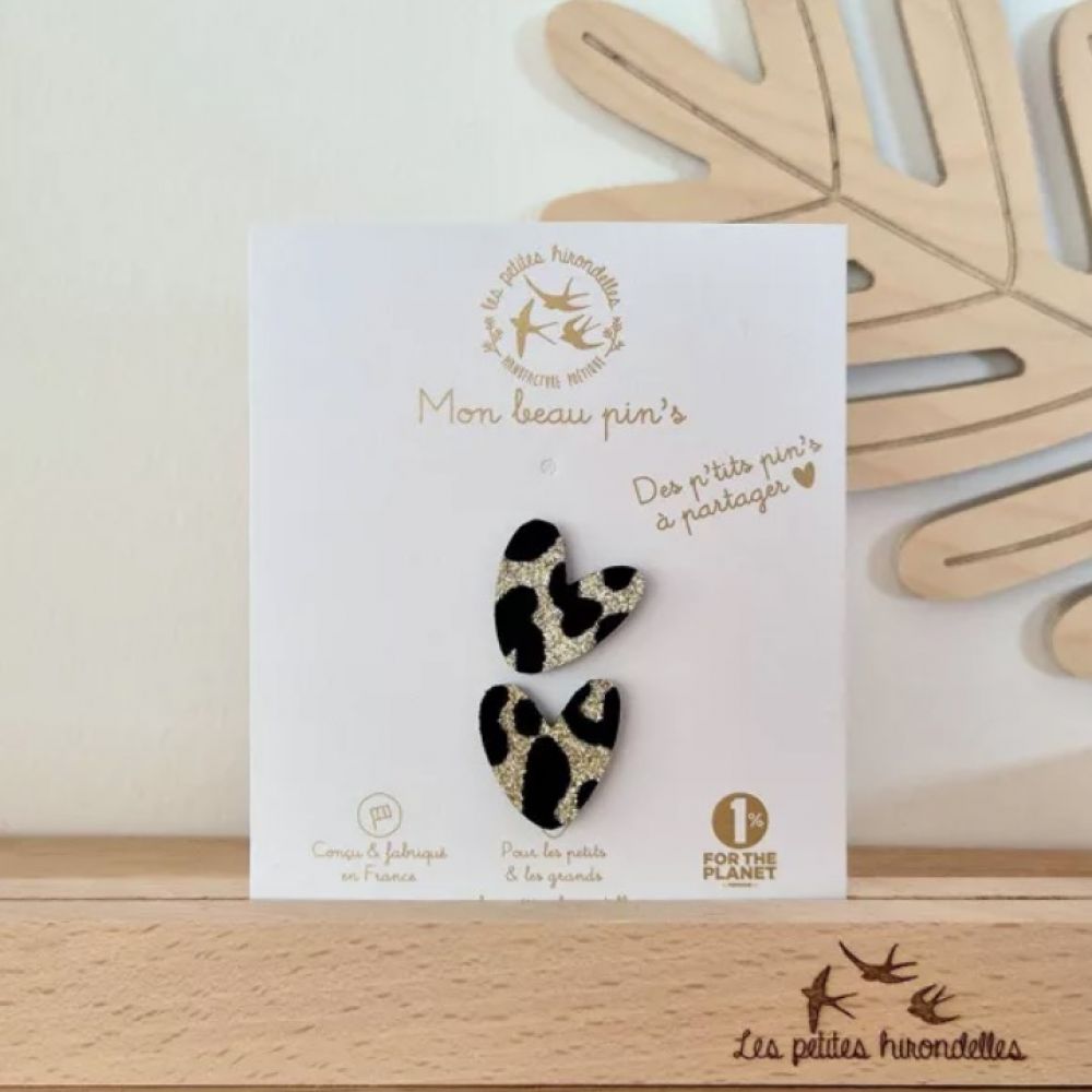 Pin's à partager Coeurs léopard - Les Petites Hirondelles