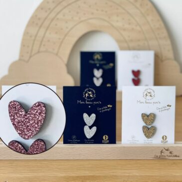 Pin's à partager Coeurs rose - Les Petites Hirondelles