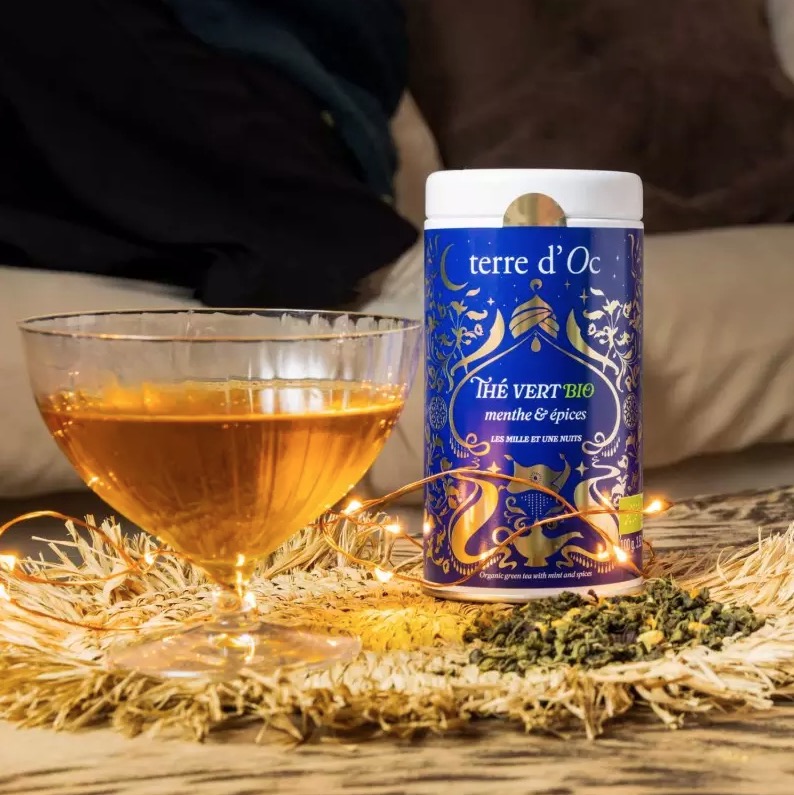 Thé de Noël 2025 - Thé vert Menthe & Epices / Mille et une nuits - Terre d'Oc – Image 2