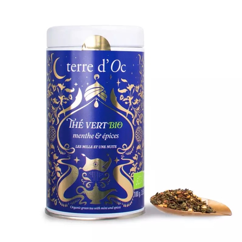 Thé de Noël 2025 - Thé vert Menthe & Epices / Mille et une nuits - Terre d'Oc – Image 3