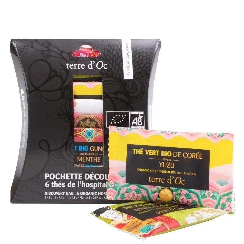Pochette découverte des Thés de l'Hospitalité / 6 sachets bio - Terre d'Oc – Image 2
