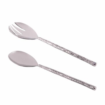 Couverts à salade Batys argentés - Table Passion