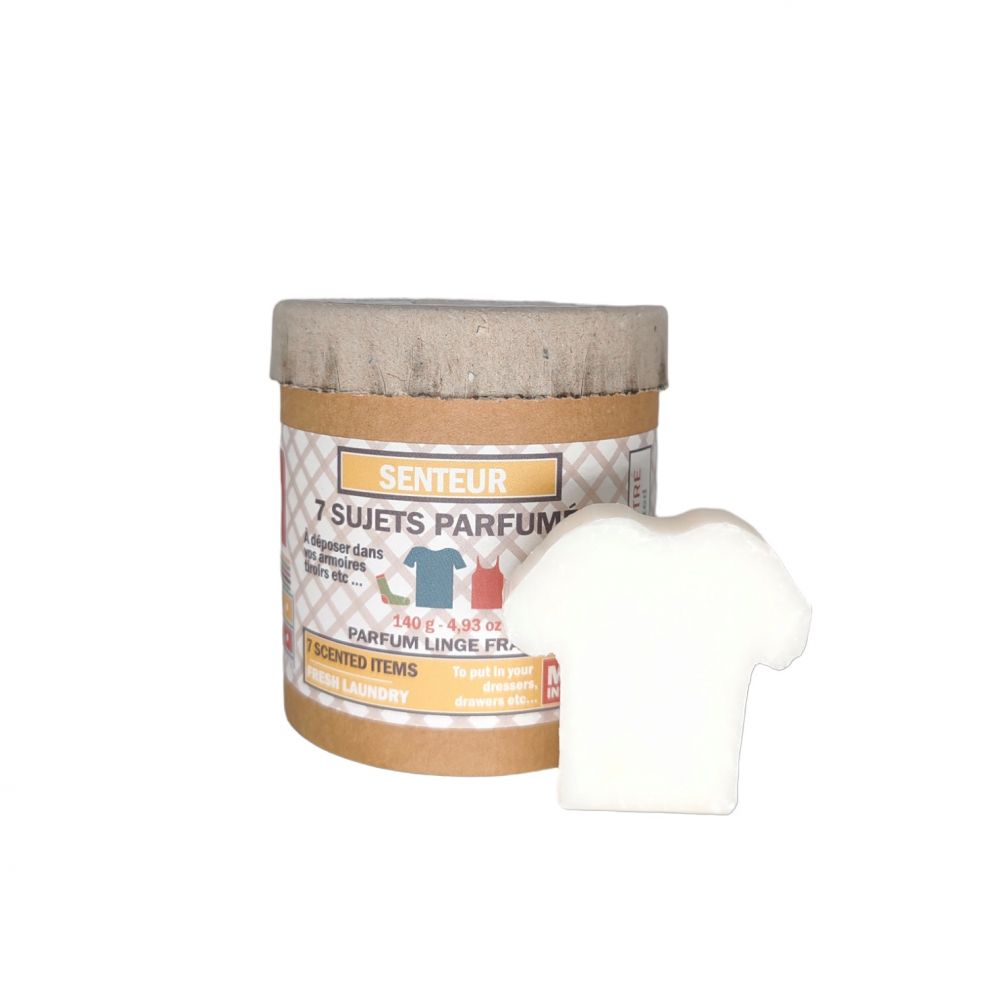 Parfum solide d'armoire - 7 sujets parfum linge frais - Le Mas Du Roseau