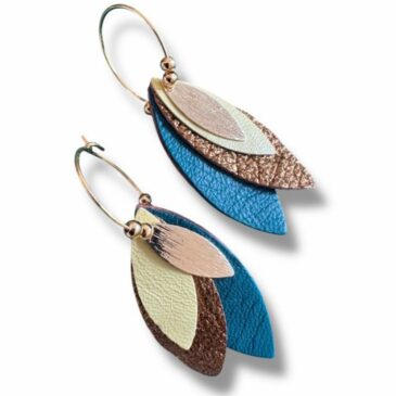 Boucles d'oreilles Tilda / Bleu Sicile - Atelier Gustave