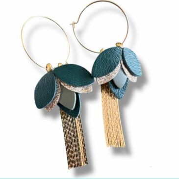 Boucles d'oreilles Ninon / Vert pétillant - Atelier Gustave