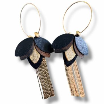 Boucles d'oreilles Ninon / Black Magic - Atelier Gustave