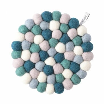 Dessous de plat rond en laine S / Aquarius - Aveva Design