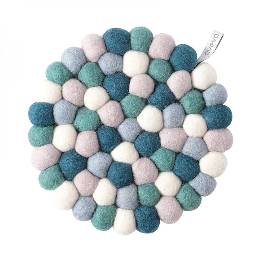 Dessous de plat rond en laine S / Aquarius - Aveva Design