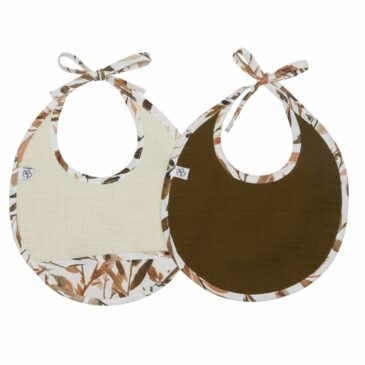 Lot de 2 bavoirs naissance / Collection Caramel Forest - BB&Co