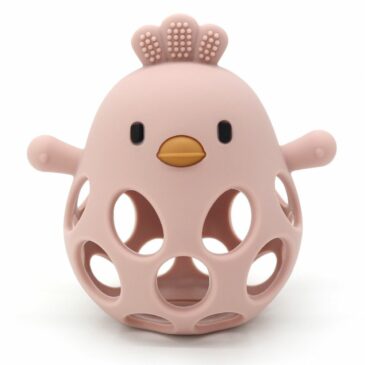Balle de dentition poussin rose - Magni BB&Co