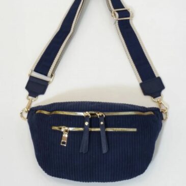 Banane en velours côtelé / Marine - Dollibag