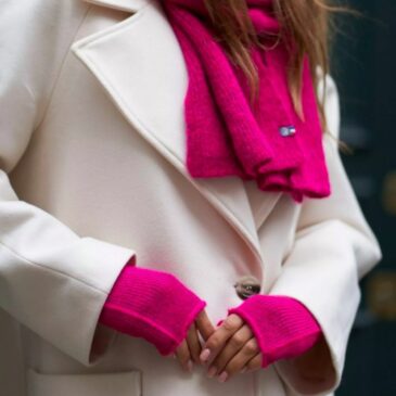 Mitaines pailletées Natacha / Rose Fuchsia - Maison Bonnefoy