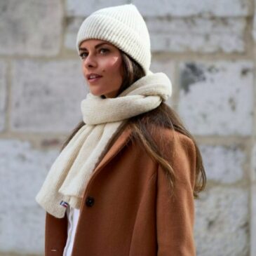 Echarpe pailletée Natacha / Ecru - Maison Bonnefoy