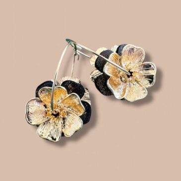 Boucles d'oreilles Florence / Noir Paillettes - Atelier Gustave
