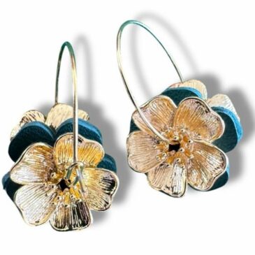 Boucles d'oreilles Florence / Vert Forêt - Atelier Gustave