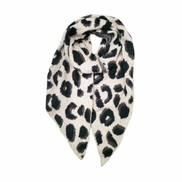 Echarpe Léopard Taupe