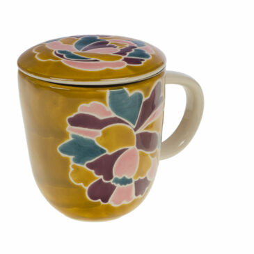 Tisanière / Mug filtre Paula coloris moutarde - Amadeus