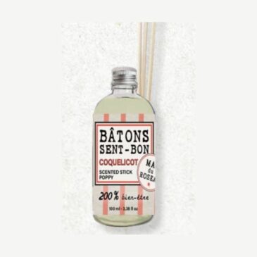 Diffuseur batonnets 100ml / Coquelicot - Le Mas Du Roseau