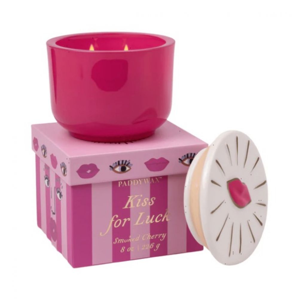 Bougie parfumée en verre Rose 226g / Cerise fumée - Paddywax