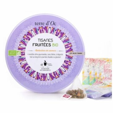 Coffret tisanes fruitées bio (40 sachets) - Terre d'Oc
