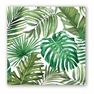 Pochette de 20 serviettes cocktail / Palm Breeze - Royal Garden