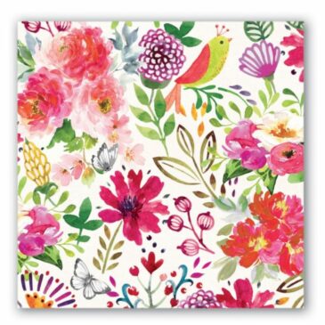 Pochette de 20 serviettes cocktail / Confetti - Royal Garden