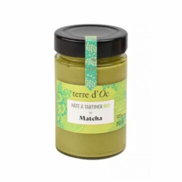 Pâte à tartiner bio au Matcha 215g - Terre d'Oc