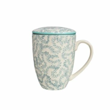Tisanière Mug Fleuri 400 ml / Bleu - Tranquillo