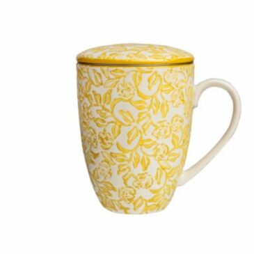 Tisanière Mug Fleuri 400 ml / Jaune - Tranquillo